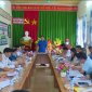 Đoàn công tác UBND huyện làm việc với các trường học xã Trung Xuân
